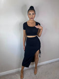 Ruched Skirt Set
