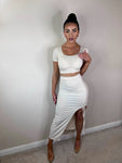 Ruched Skirt Set